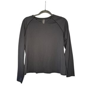 Outdoor Voices Dark Gray Long Sleeve Light Weight Top Sz M